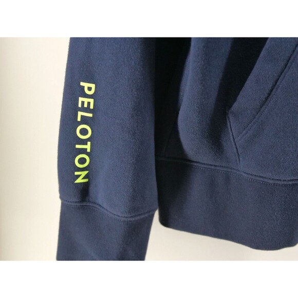 Peloton Hoodie Mens‎ Large Blue Zip Pockets Long Sleeve Full Zip - Picture 2 of 9